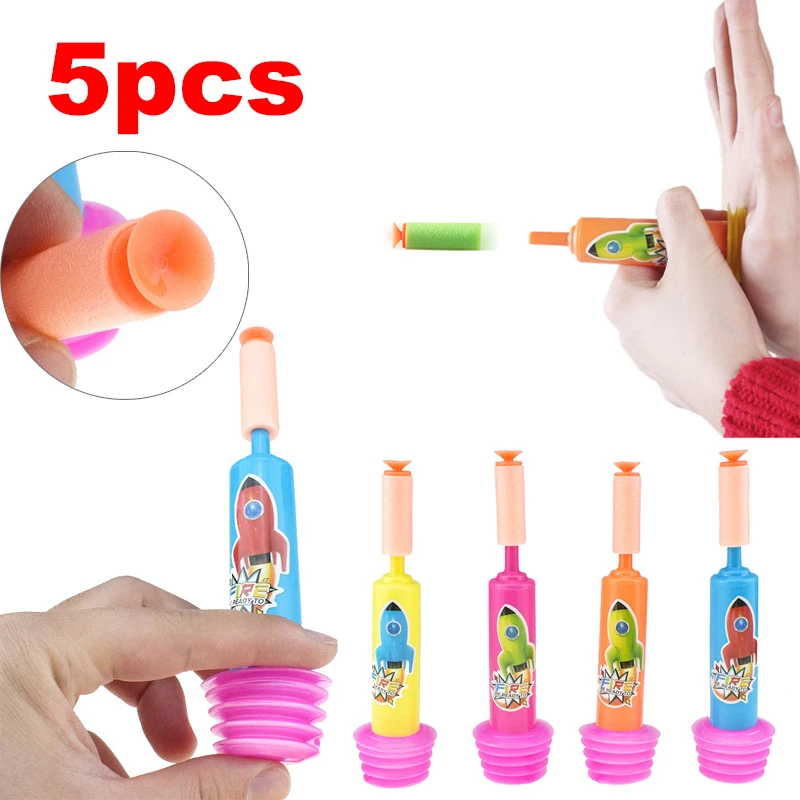 

5PCS Mini Airbag Pressure Rocket Launcher Launch Toy Rocket Launcher Small Toys Gifts Children's Party Party Props Cute Toys