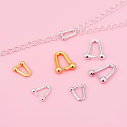 S925 Sterling Silver U-buckle Connection Accessories Gold-plated diy earrings Pendant chain necklace Finishing buckle