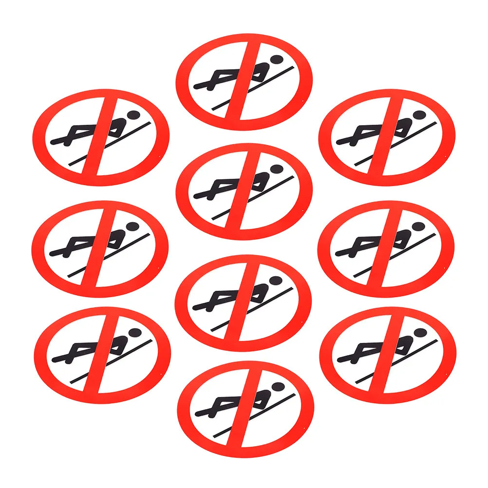 

10 шт. предупреждающих наклеек «Не опираться» с прочным клеевым слоем для складов, заводов, мастерских, прозрачные, ясные, аккуратные, легко читаемые