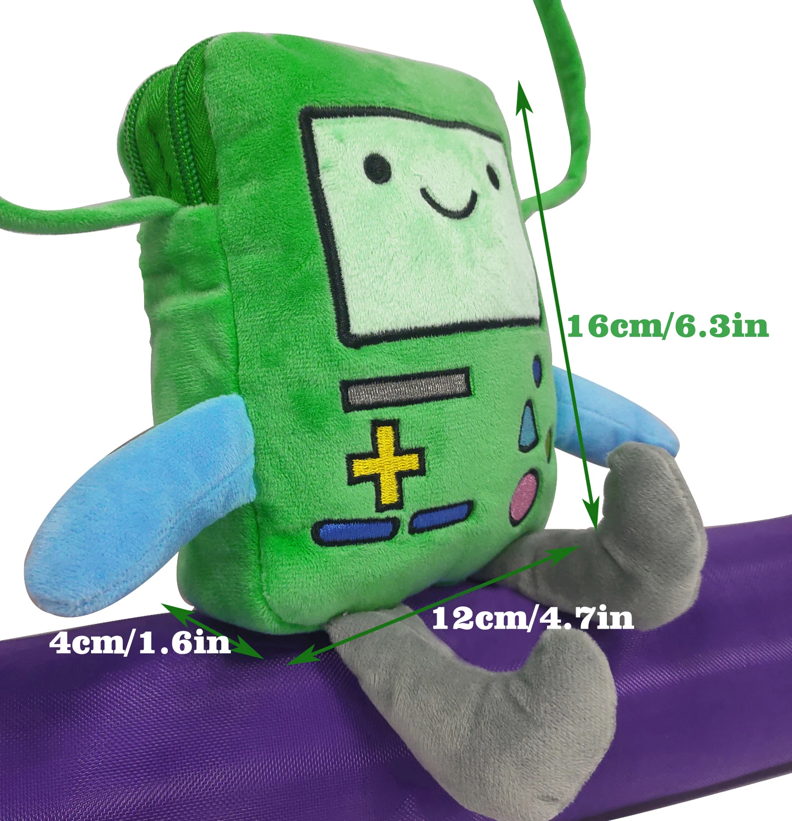 Adventure Time Plush Toys shoulder Cartoon bag Jake Finn bemore Soft Stuffed Animal Two Zipper pocket  Value toy BMO the  Robot