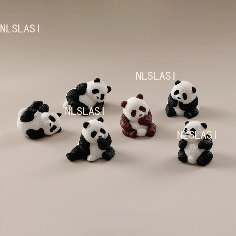 1pc Red Panda Ornament Resin Micro Landscape Decoration Tea Pet Kung Fu Tea Ceremony Accessories Cute Animal Tea for Home Use