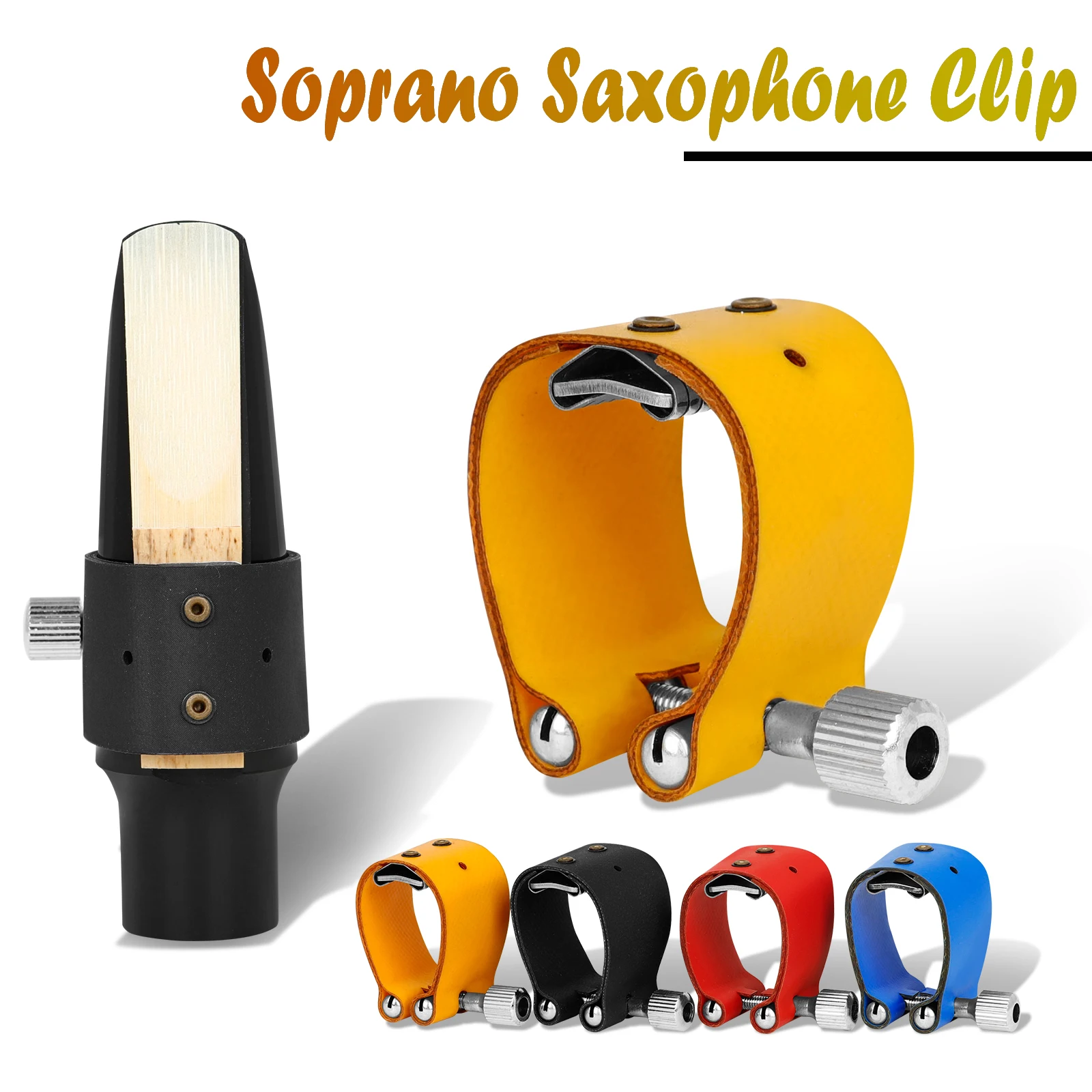 Soprano Saxophone Clip Leather Four Colors Saxophone Mouthpiece Snap High Quality Woodwinds Instruments Professional Accessories