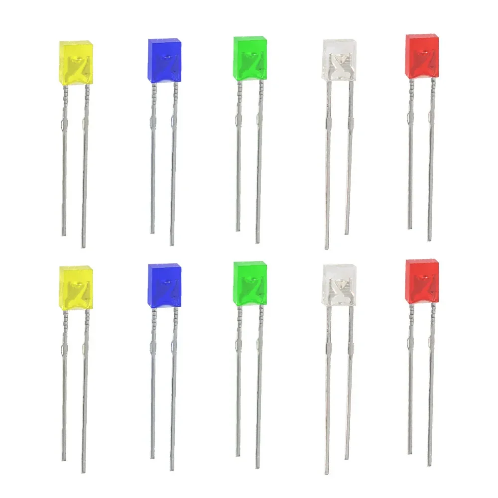 100PCS Square LED Kit 2x3x4/2x5x7MNM LED Diode Lights Lighting Bulb Lamps Electronics Components Indicator Light Emitting Diodes