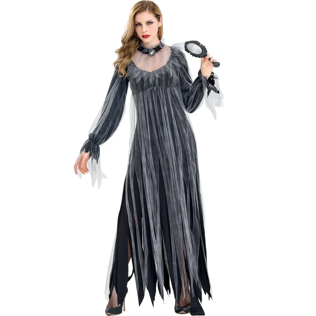 Loween fantôme mariée sorcière terreur fantôme cape scène Performance tenue Zombie mariage Costume femme Faion