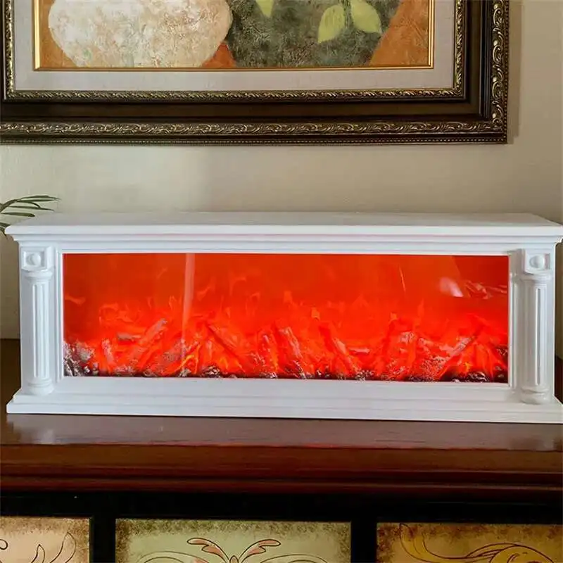 الديكور الحلي ضوء لهب كهربائي مقلد المواقد مصباح متوهج على شكل شعلة وهمية الحطب الموقد غرفة المعيشة الأوروبية الرجعية #5