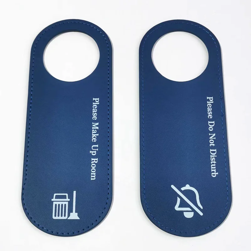 Do Not Disturb Brand Hotel Room Door Listing Please Clean Immediately Free Tip Card Cleaning Leather Faux Leather Double Sided