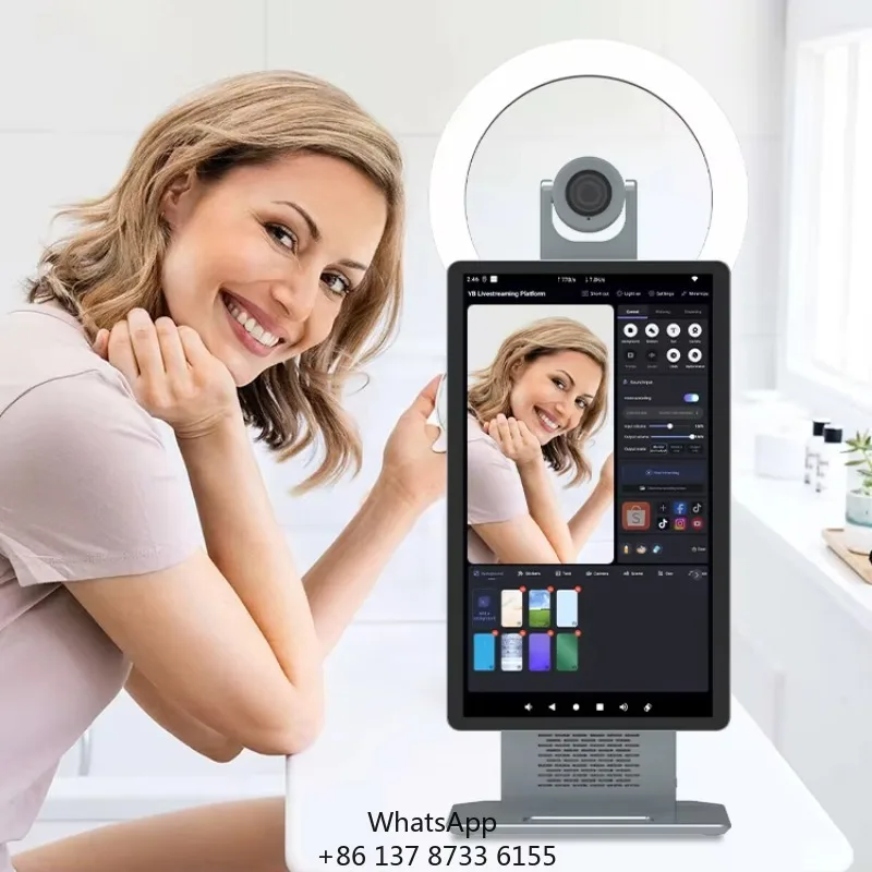15.6 Inch Mobile Live Broadcast LCD Monitor Touch Screen Video Switcher Broadcast Live Video Streaming Desktop Equipment