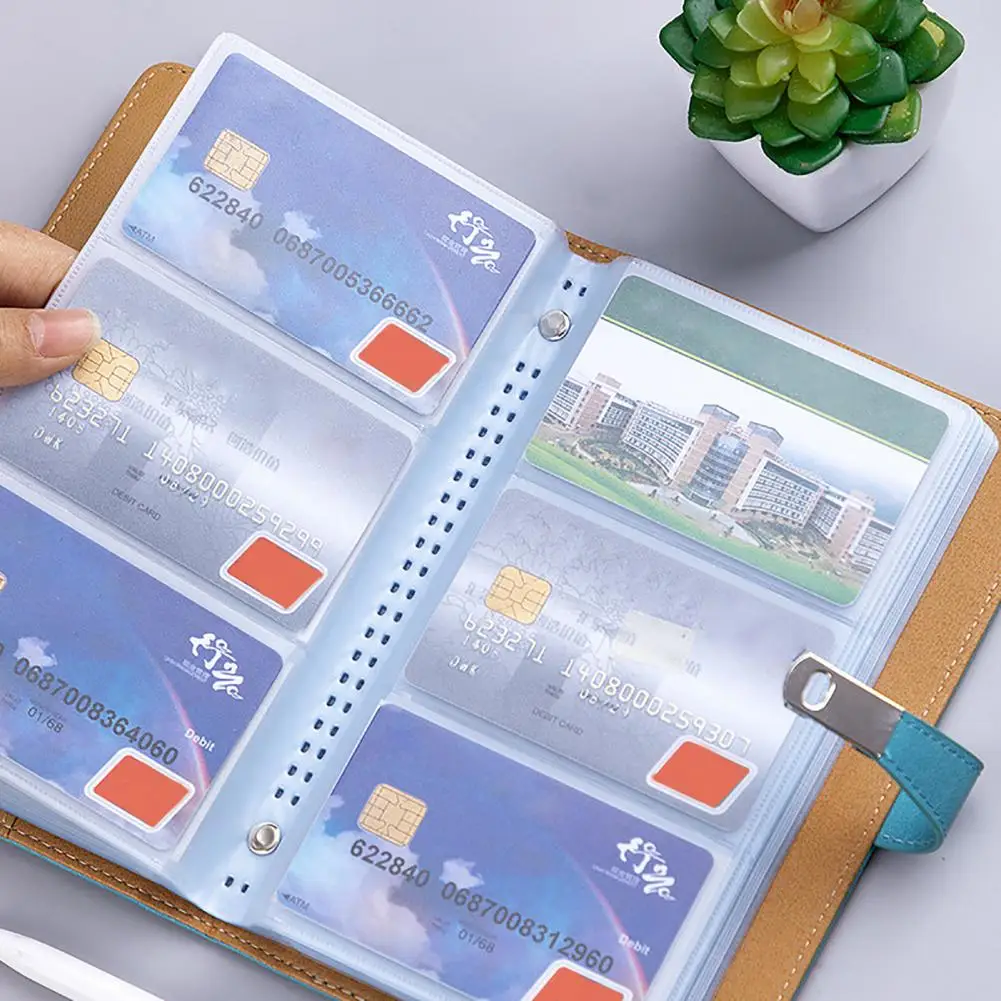合成皮革の名刺ホルダー,オフィスカードのオーガナイザー,名刺帳,クレジットカード保護,120スロット