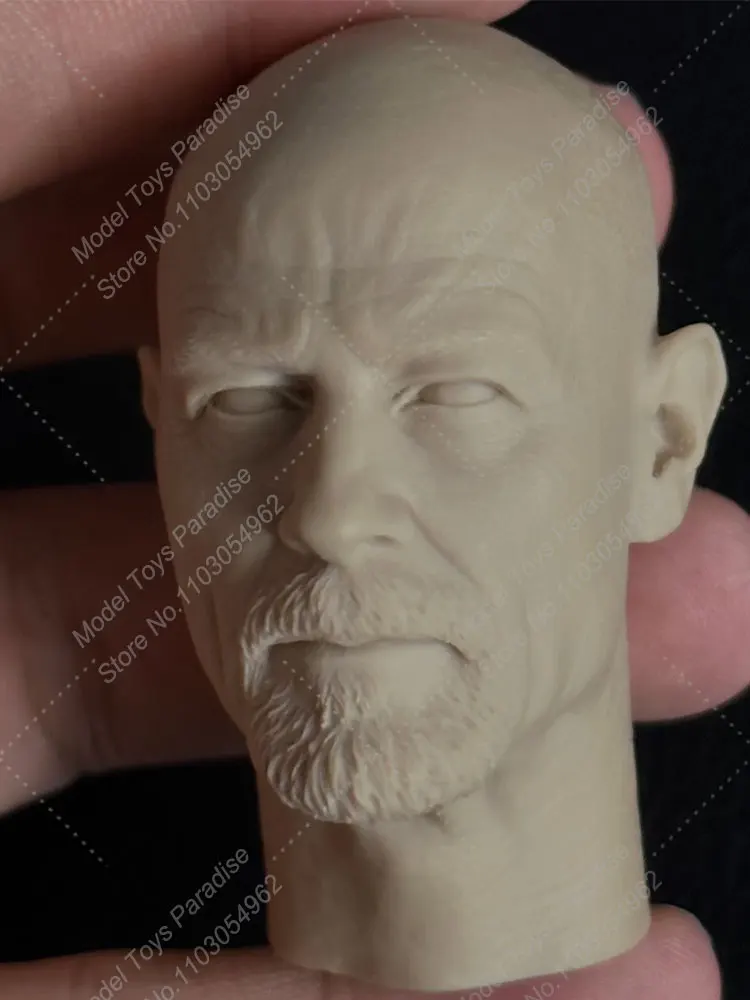 Figura DE ACCIÓN DE 1/6 hombres sin pintar, figura de cuerpo de soldado Breaking Bad MIke Walter, Cabeza Blanca esculpida, molde blanco, cabeza de Steve Cranston para 12"