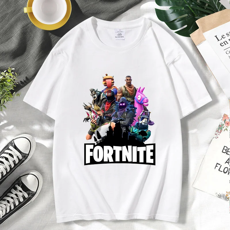 

Fortnite Pure Cotton T Shirt Men Women Summer Top Casual Sports Short Sleeve Tee Fashion New Popular Game Apparel Clothing Gift