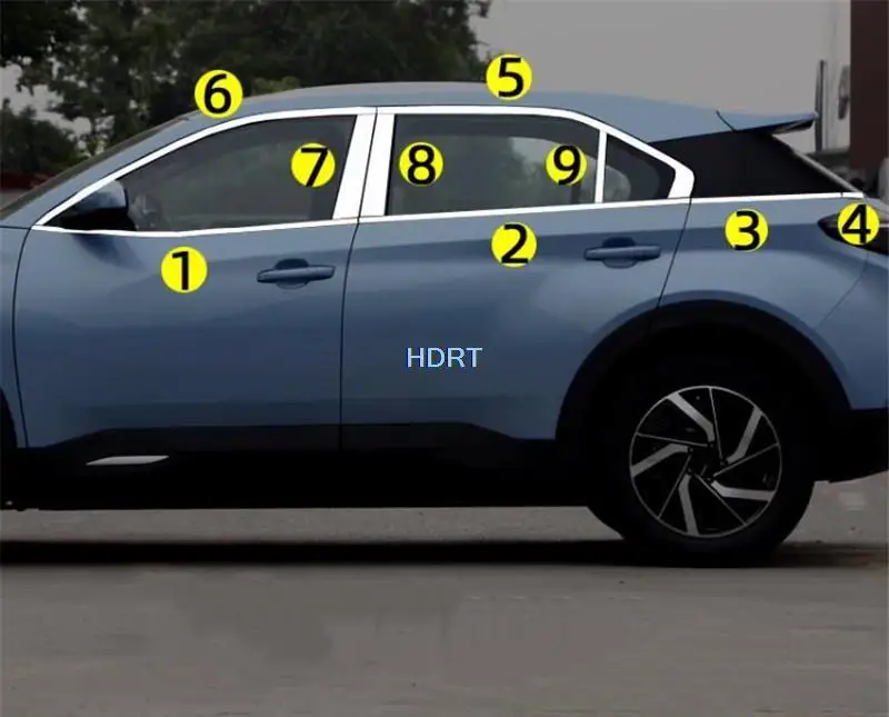 

Автомобильный стиль молдинг из нержавеющей стали крышка столба окно средняя полоса отделка протектор декоративные аксессуары для Hozon Neta U 2021 +