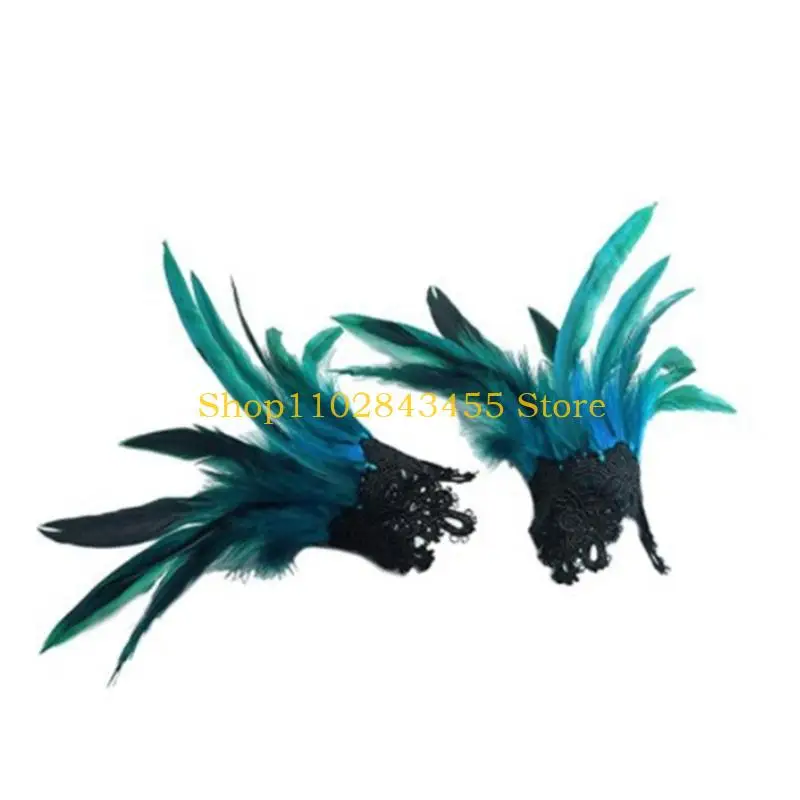 

49MC Манжеты с пуховой отделкой на Хэллоуин для некроманта, аксессуары для костюма кровососа, тонкая праздничная одежда, чистый