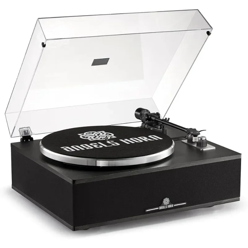 Bluetooth Vinyl Record Player - High-Fidelity 2-Speed Turntable with Built-in Speakers - Includes Phono Preamp&Magnetic AT-3600L