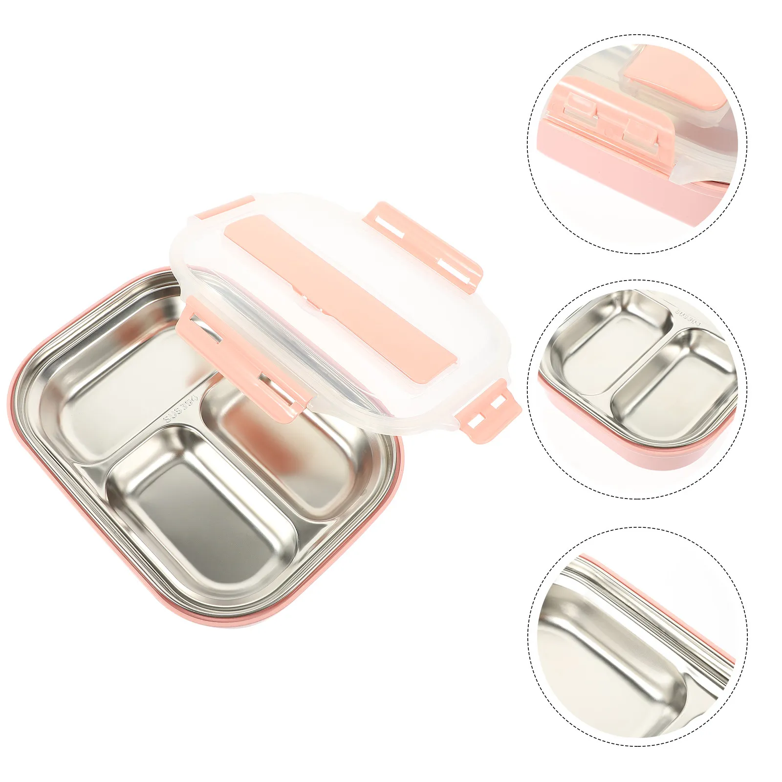 

Stainless Steel Insulated Bento Box Leak Proof Lunch Container Students Portable Food Storage Case Stainless Steel Bento Box