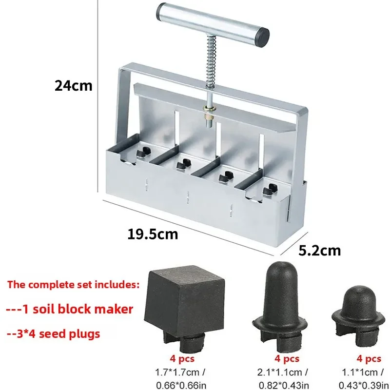 Manual Clod Maker Handheld Seedling Grower Soil Blocker Garden Tools