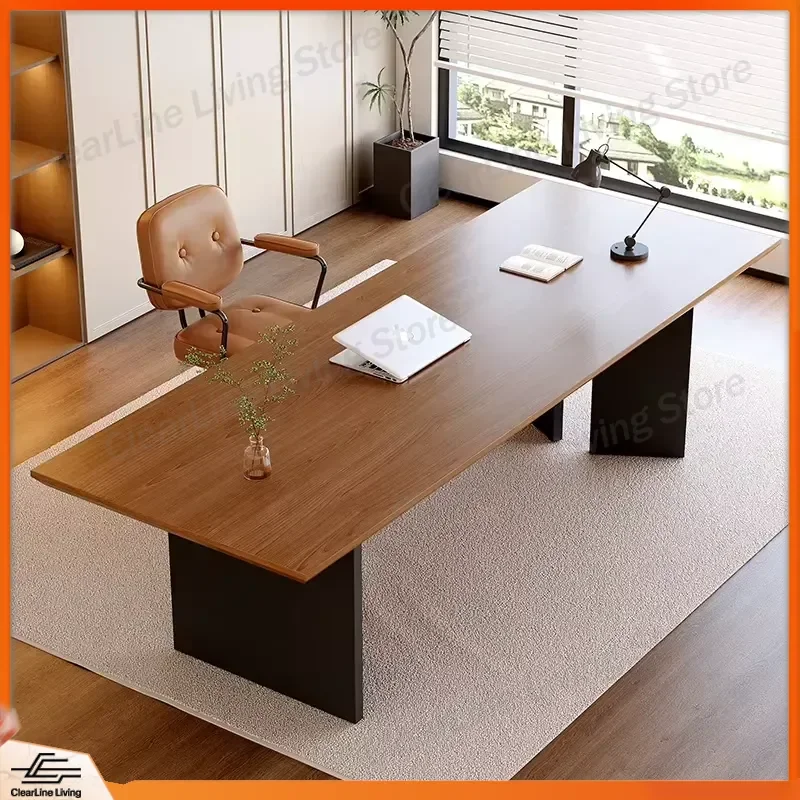 Modern Solid Wood Desk Home Office Computer Table Simple Study Workbench Creative Writing Desk for Bedroom Living Room