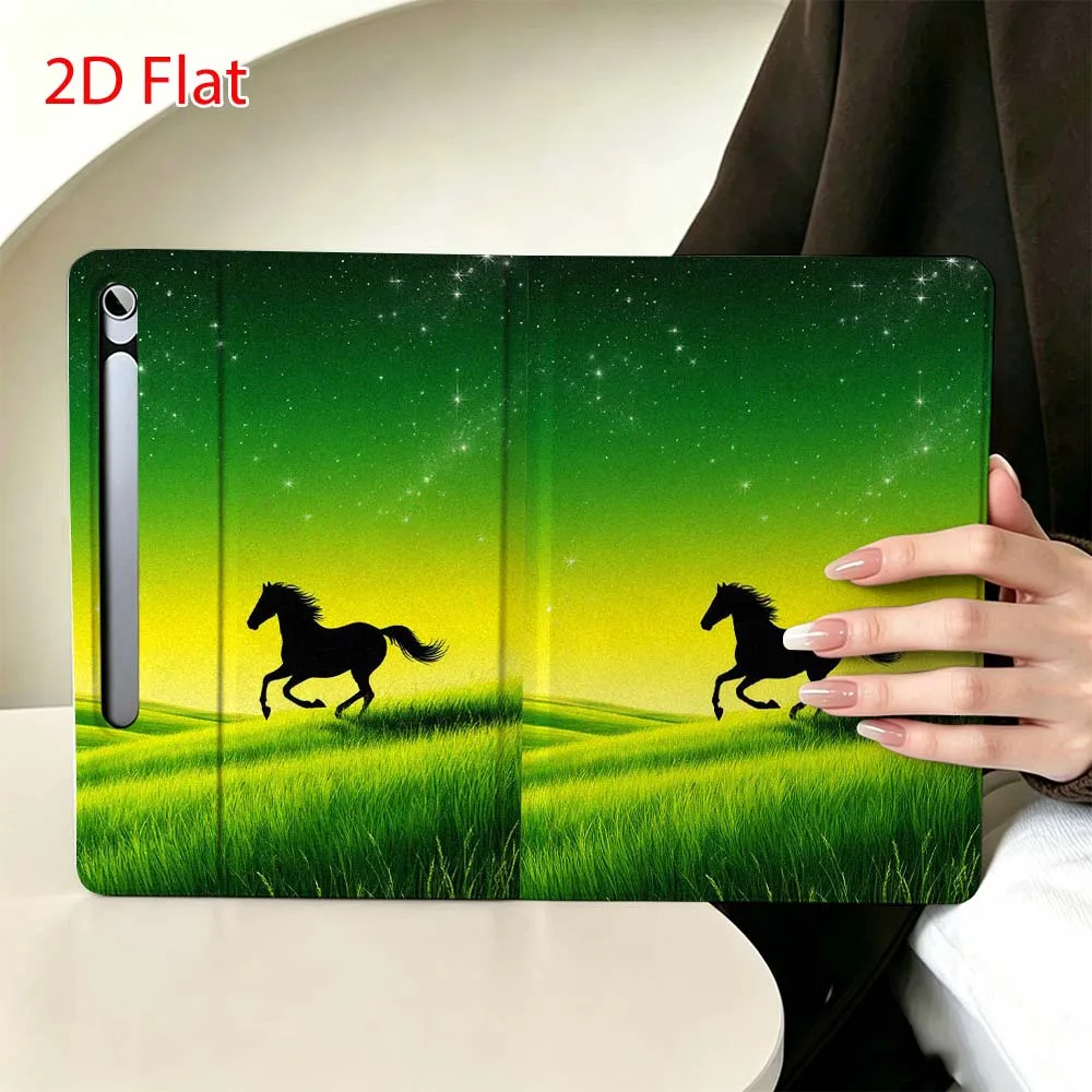 Horse Creative Pattern For Samsung Galaxy Tab S11 S10 S9 S8 S7 S6 A9 A8 A11 Lite FE Plus Pen Tray Tablet Case Soft