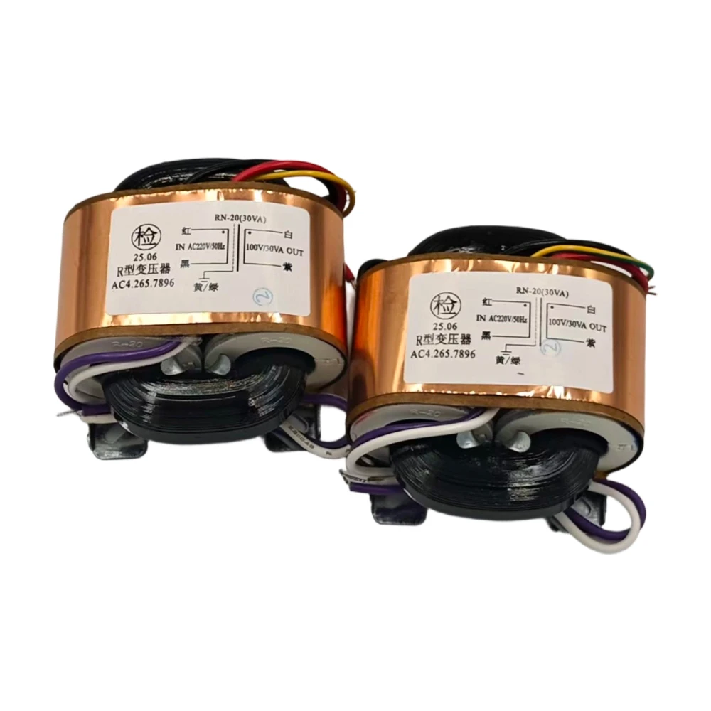 1Pc 30VA 30W Input 220V Output 100V R Type Transformer Power Isolation Transformer Special for CD Player