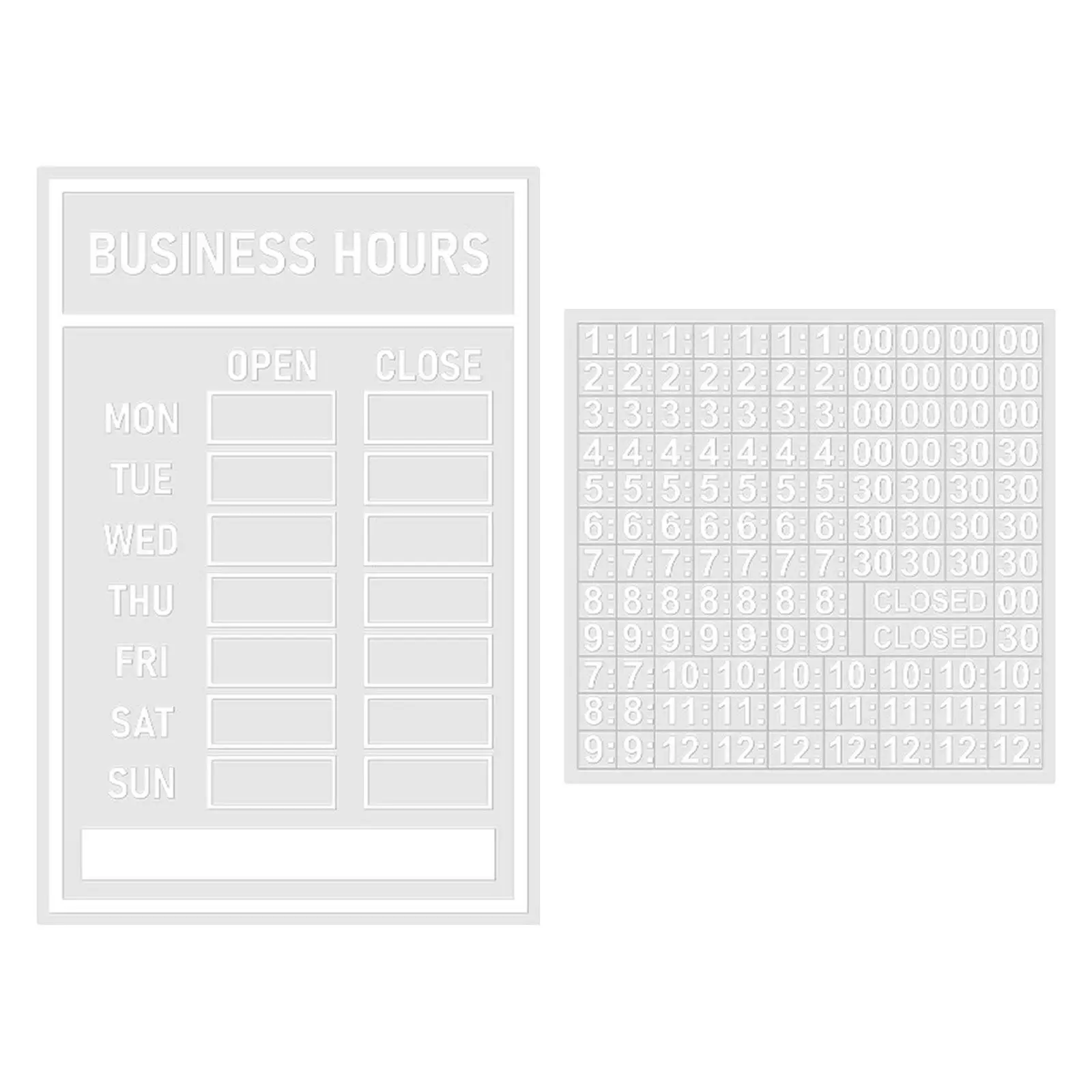 Changeable Business Hours Signs For Glass Doors Window Business Hours Stickers Sign Display Of Operation Self-adhesive Signage
