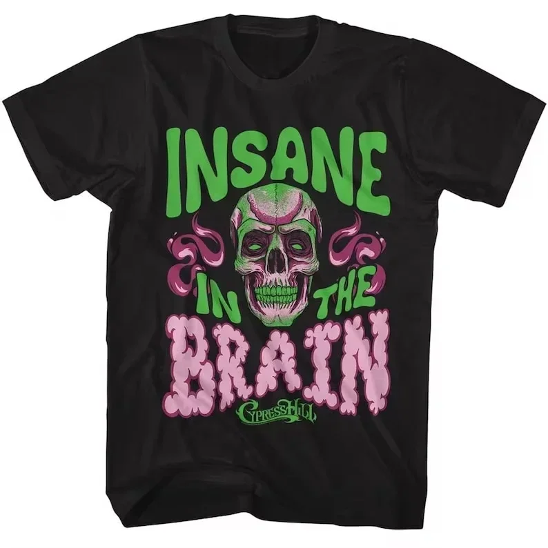 

Vintage Cypress Hill T-Shirt Insane in The Brain Men Women Trend Streetwear Summer Clothing Top Cotton Tee Nostalgic Harajuku Y2