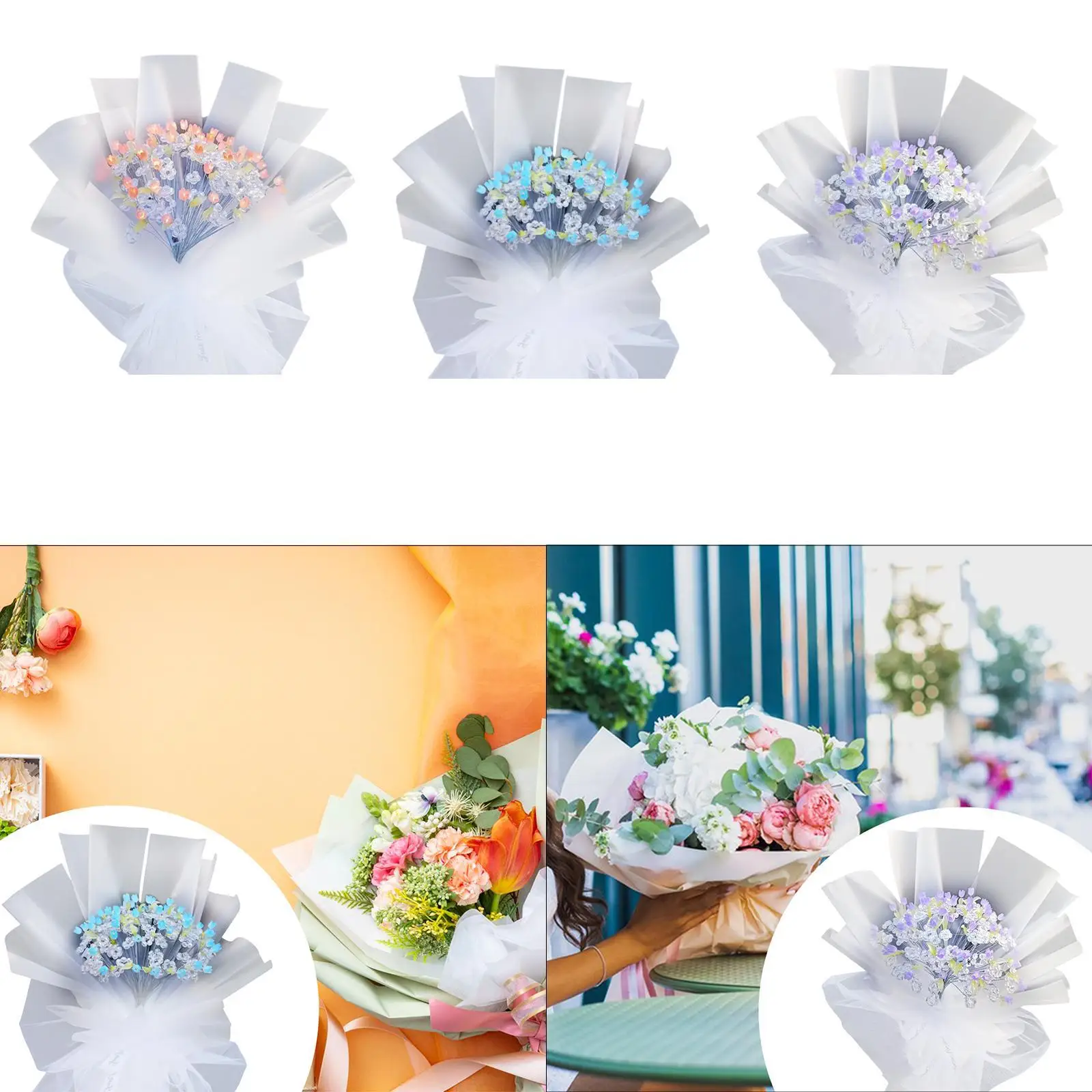 Fake Tulips Bouquet DIY Tulip Bouquet Kit for Table Centerpiece Party Easter