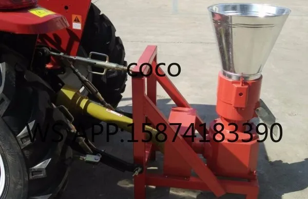 PTO Driven Flat Die Wood Pellet Mill Biomass Rice Husk Pellet Maker CE Certified
