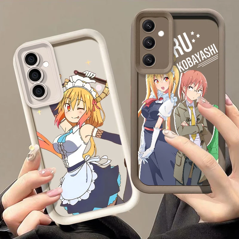 Kobayashi Tohru KannaKamui для Redmi Note 13 12 11 10 9 Pro Plus 5G POCO F3 F4 F5 X3 X4 X5 GT Чехол для телефона с мягкими глазами и лестницей