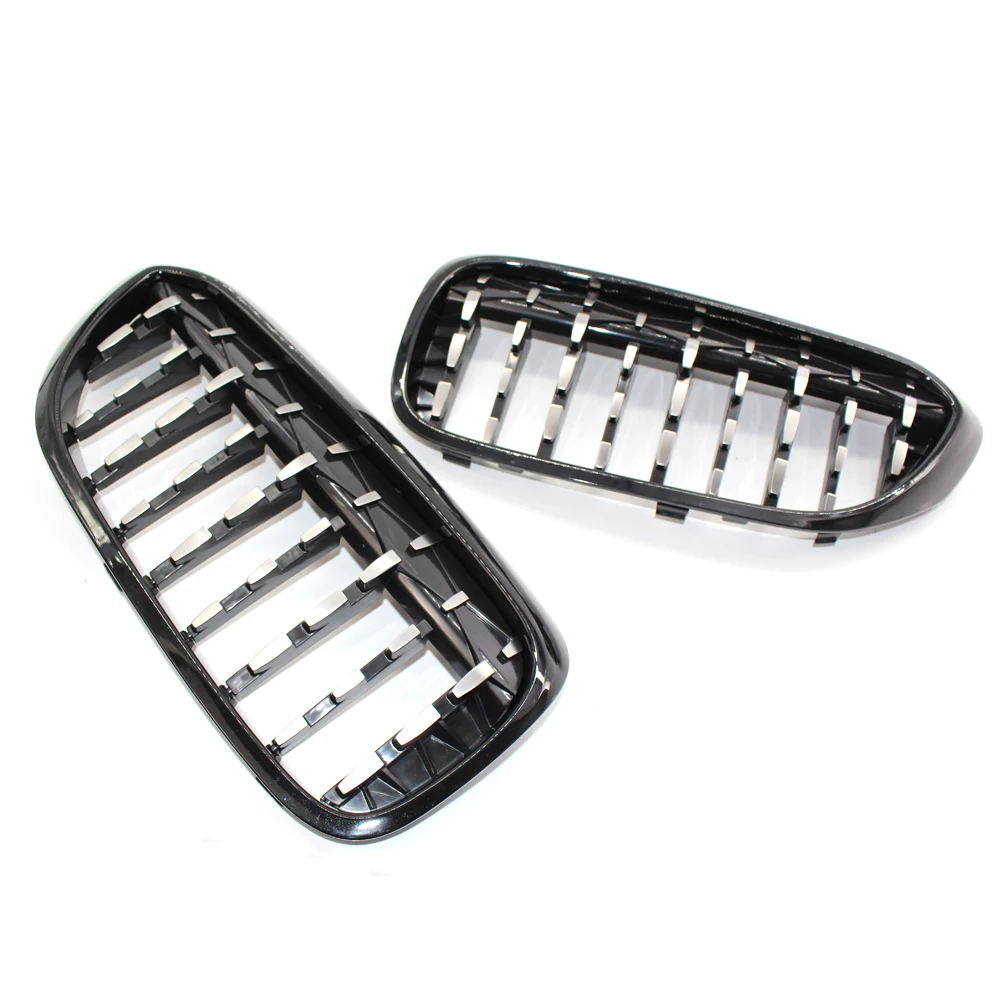 

1Pair Car Diamond Style Racing Grilles Front Kidney Grille Bumper Hood Cover for BMW 5 Series G30 G38 2017-2019 Auto Accessories