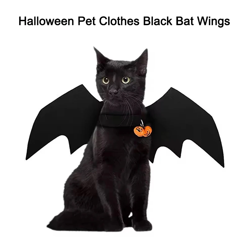 

Cat Halloween Costume Cat Bat Wings Pet Bat Outfit Wing for Small Dog Cats Pet Halloween Party Dress Up Accessories Pet Supplies