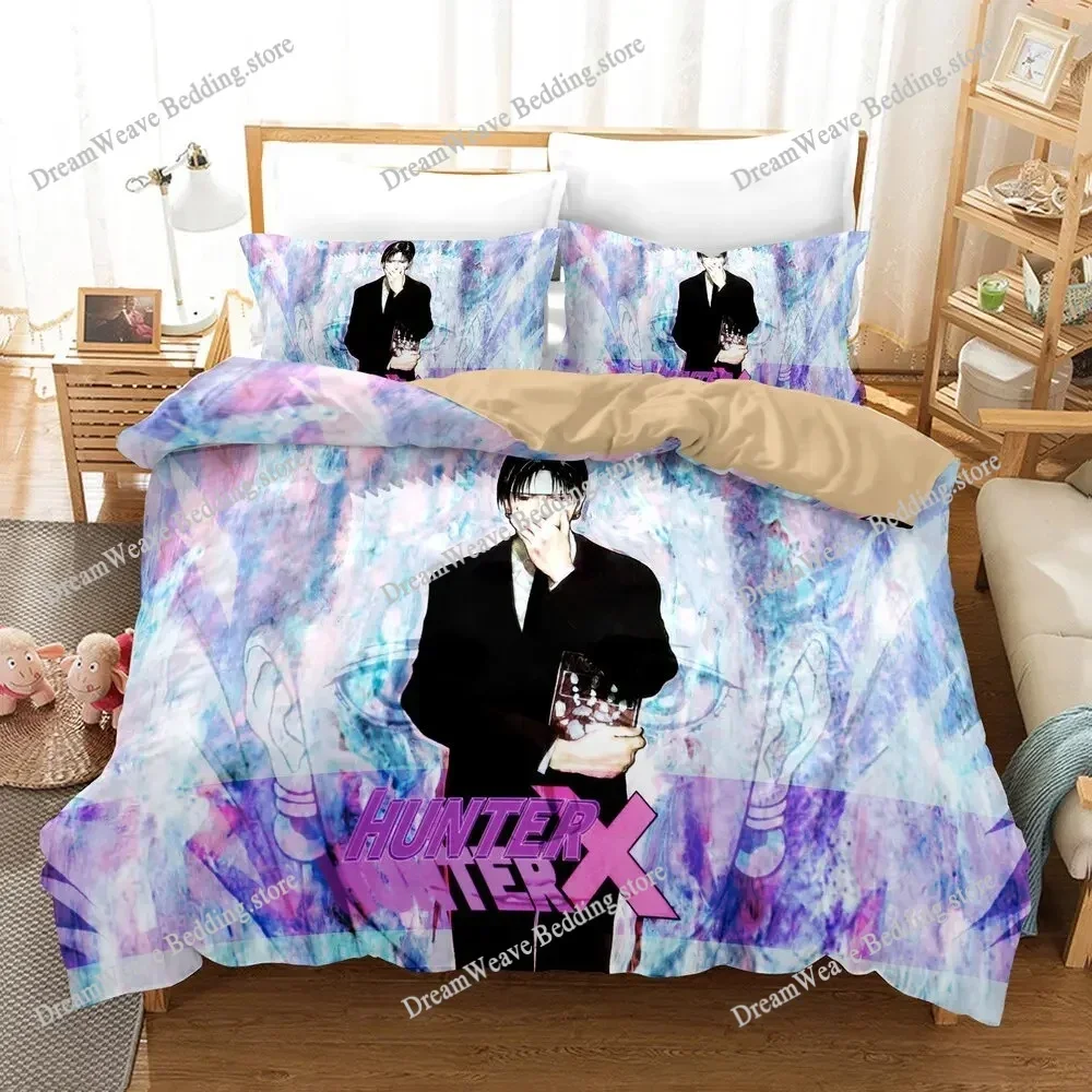 HUNTER×HUNTER Cartoon Poster Sheets Quilt Covers Bedding Dormitory Sheets Bedding Set Soft Warm Bedding Set Home Textileextile