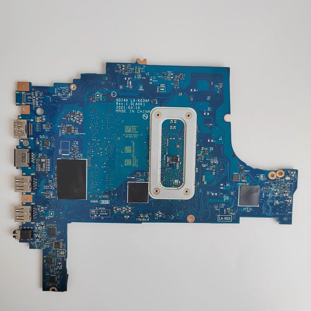 LA-K034P For Dell Latitude 3501 Laptop Motherboard With CPU i3 i7 CN-0F3DD5 F3DD5 FTXD9 0FTXD9 100%Test OK