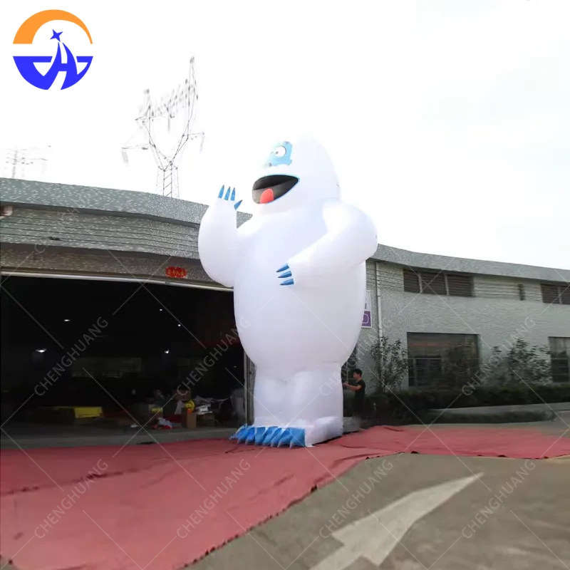

New Inflatable Abominable Bumble Snowman With Led Lights Giant Yeti Inflatable Snow Monster For Outdoor Christmas Decoration