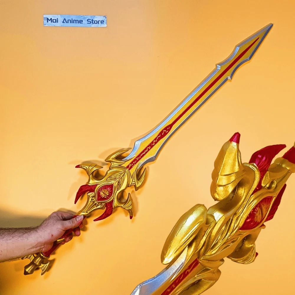 40 بوصة الذهب الروح لاند كاتانا أنيمي تأثيري الدعامة السيف النينجا الحجم الحقيقي اليابانية كاتانا الأصلي الساموراي صابر لعبة غير حادة هدية #1