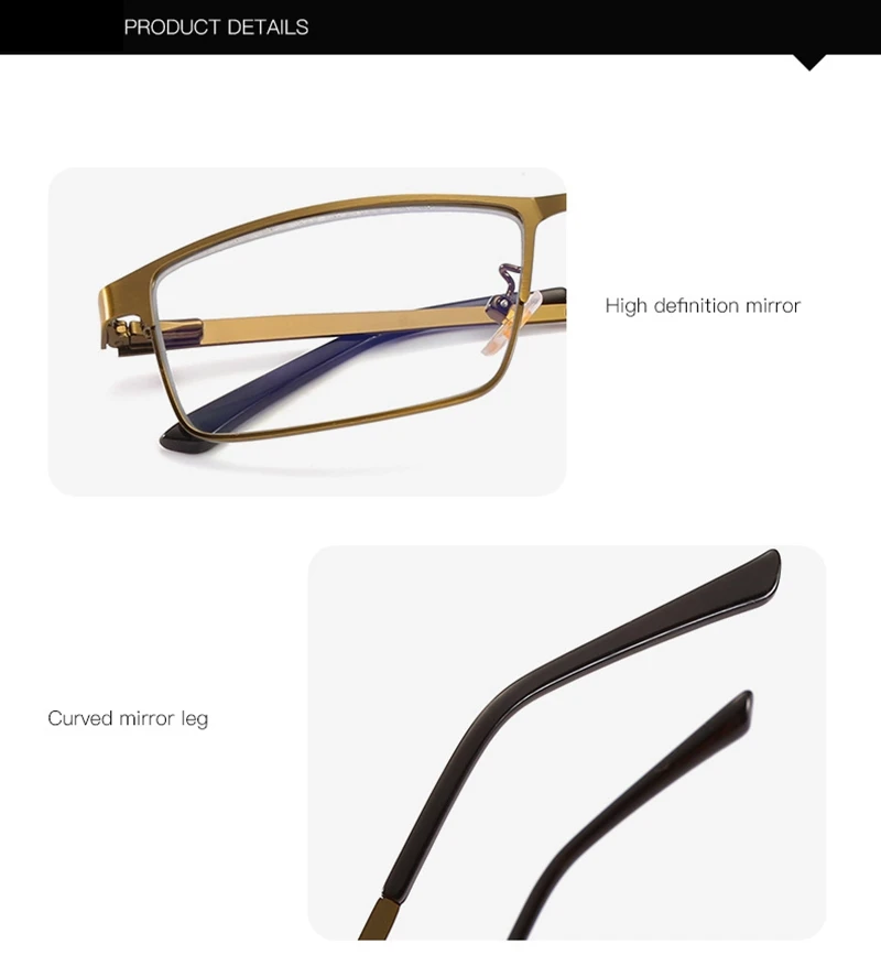 NONOR Photochromic Reading Glasses For Men UV400 1.0 To 4.0 Multi-Focus Anti Blue Ray Computer Hyperopia Progressive Spectacles