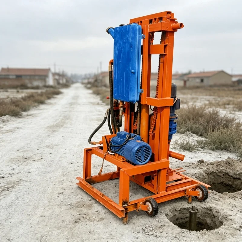 Customized Hydraulic Winch Water Well Drilling Rig, Drilling Equipment, Water Intake Drilling Machinery for Rural Courtyards