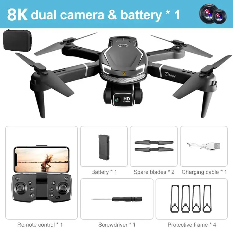 Top V88 Drone 8K Professional HD Aerial Dual-Camera Omnidirectional Obstacle Avoidance Drone Quadcopter 5000M Remote Controlled