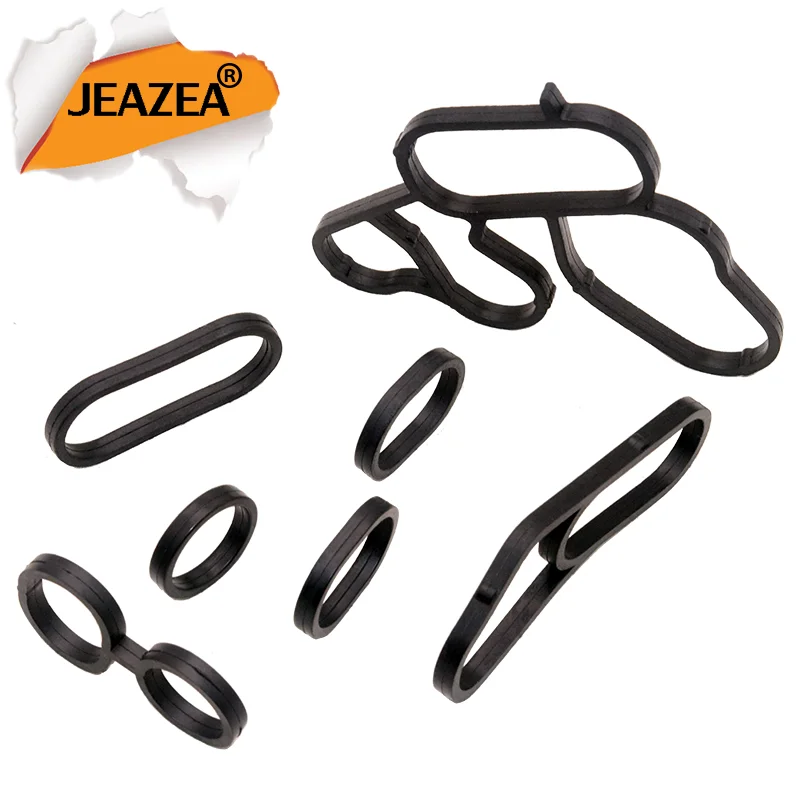 JEAZEA Gasket 55197216 55193743 73500434 5650366 650034 For Vauxhall Combo Corsa C D Meriva 1.3 CDTI Engine Oil Cooler