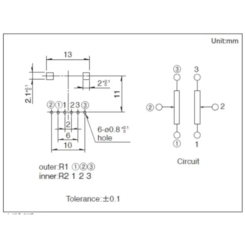5PCS High Quality 121 Type Double B50K Volume Potentiometer Computer Speaker Radio DVD Recorder B503 6 Pin Shaft 11MM