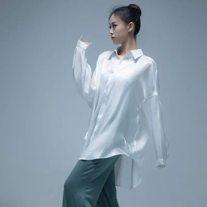 Modern dance shirt, thin flowing top, loose exercise suit, classical dance performance costume