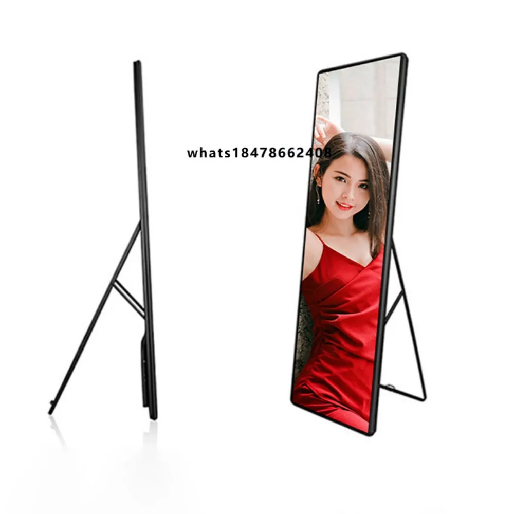 Energy-saving full-color LED advertising display, high brightness customized size, wide viewing angle screen, indoor shopping