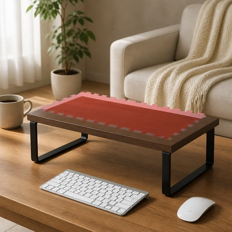 Adjustable Desktop Display Riser with Storage Compartment for Efficient Home and Office Setup