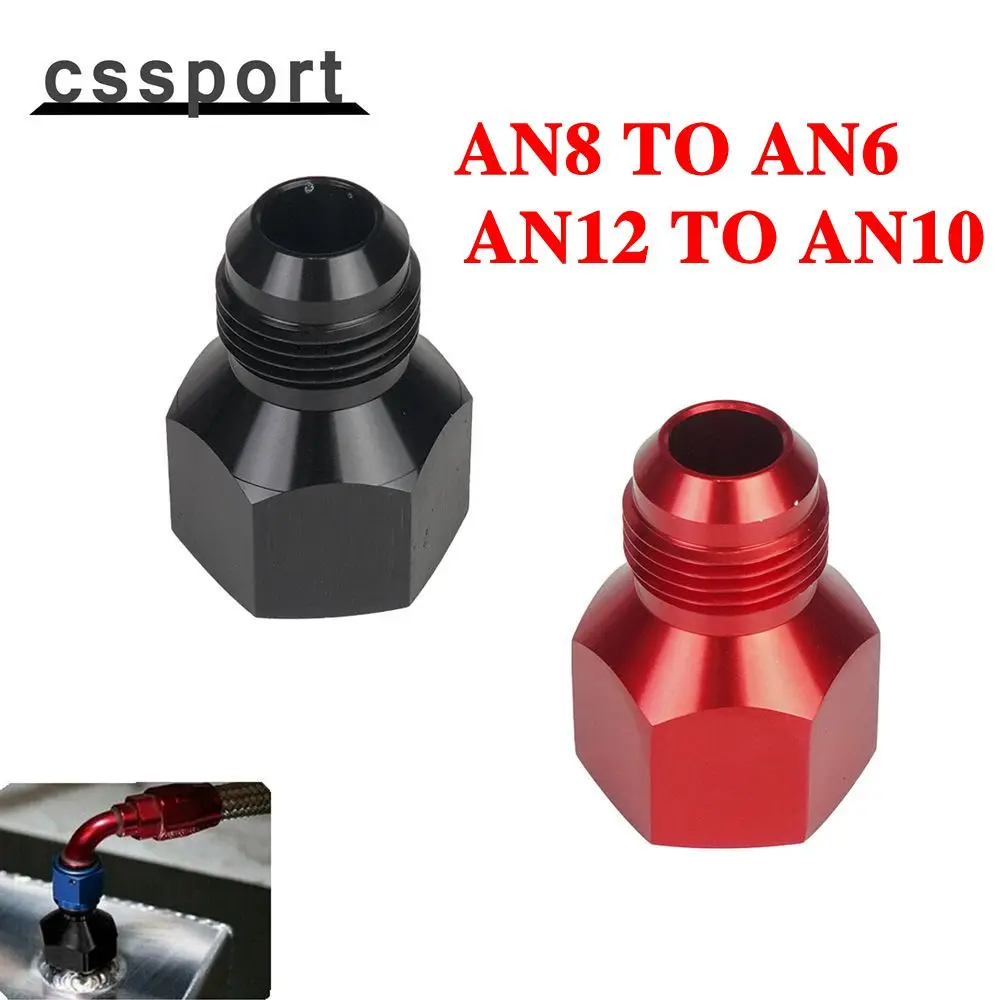 

AN12/AN8 8AN Female To AN10/AN6 Male Reducer Durable Strong Aluminum Alloy Reducer Fitting Fuel Oil Cooler Bulkhead Adapter