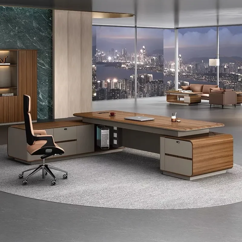 Modern Executive Desk with Chair Set Simple  for CEO Manager Leadership Furniture Workstation Home Office