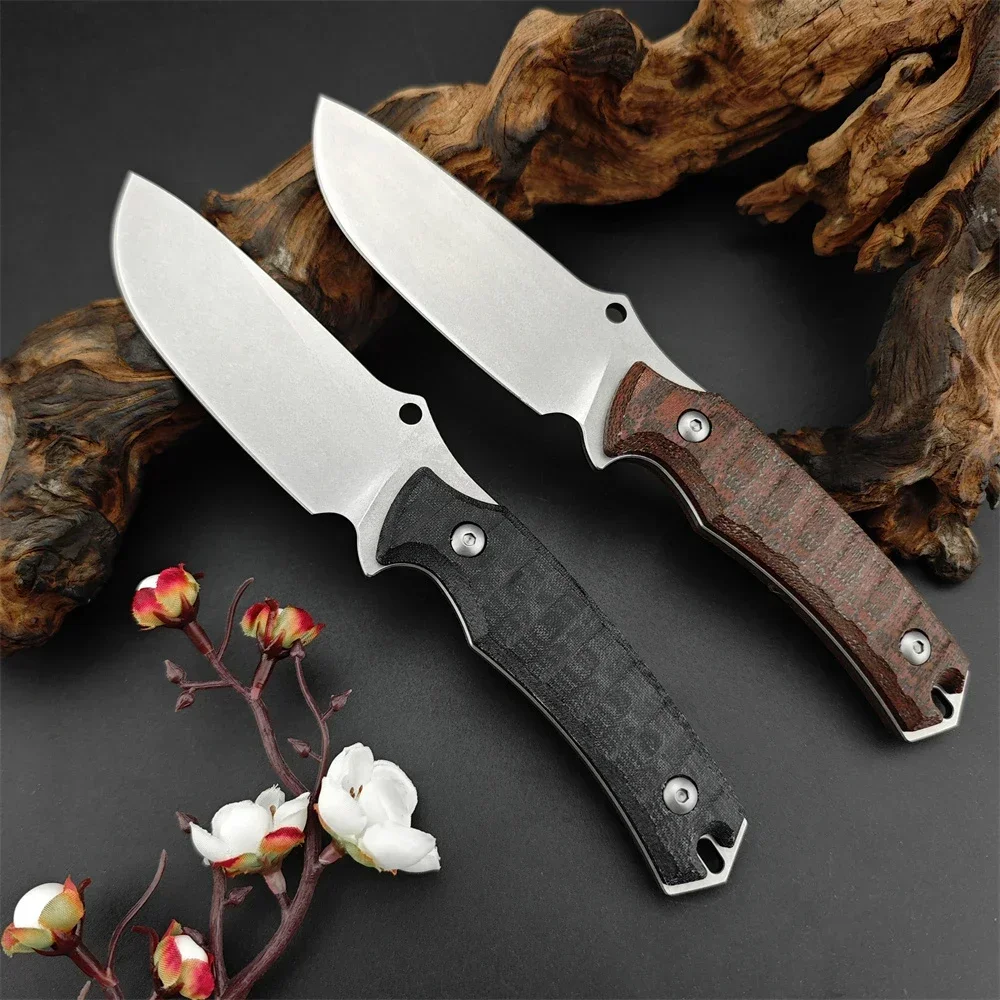 

fxo 616 Tactical Hunting Knife D2 Steel Blade Hemp Handle with Kydex Sheath Pocket Knife Fixed Blade Self Defense EDC Tools