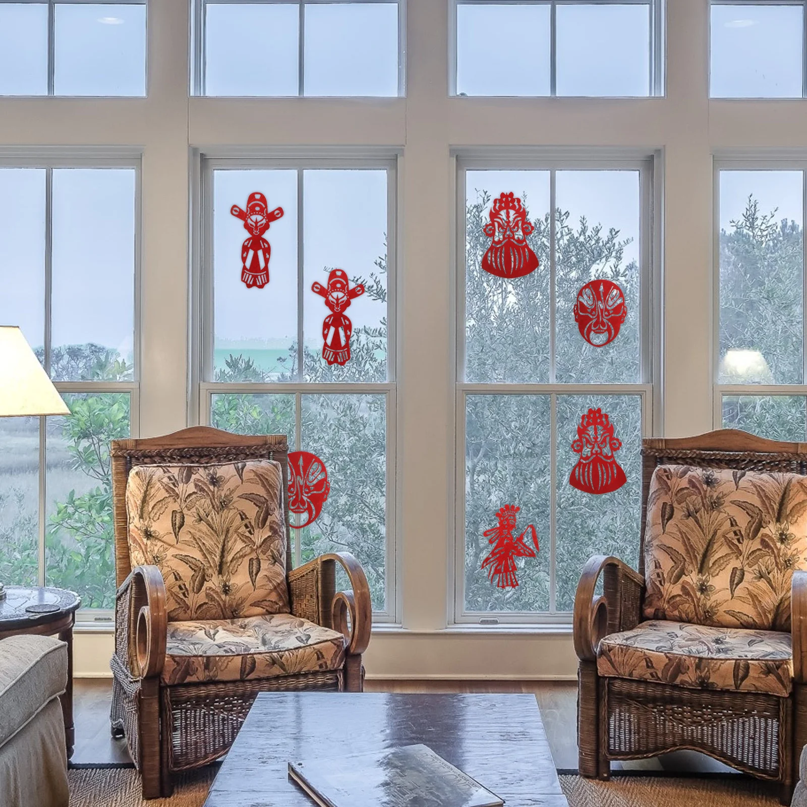 

16Pcs Chinese Style Cloth Art Paper Cuts Red Traditional Culture DIY Window Lantern Decor for Home Party Kids Handmade Craft