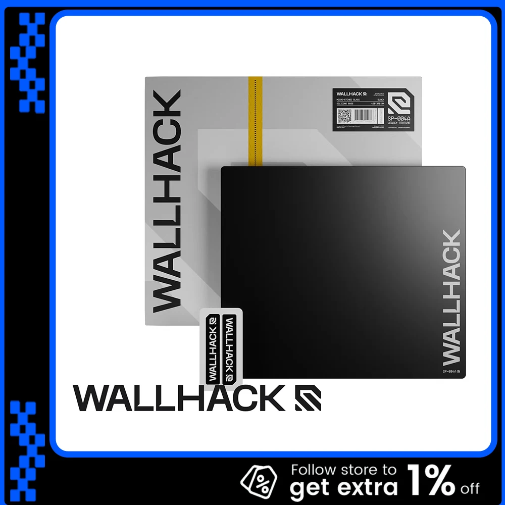 Original WALLHACK SP-004A Glass Mousepad FPS Speed Mouse Pad Uncoated Durable Design Surface Micro-etching Texture For APEX CSGO