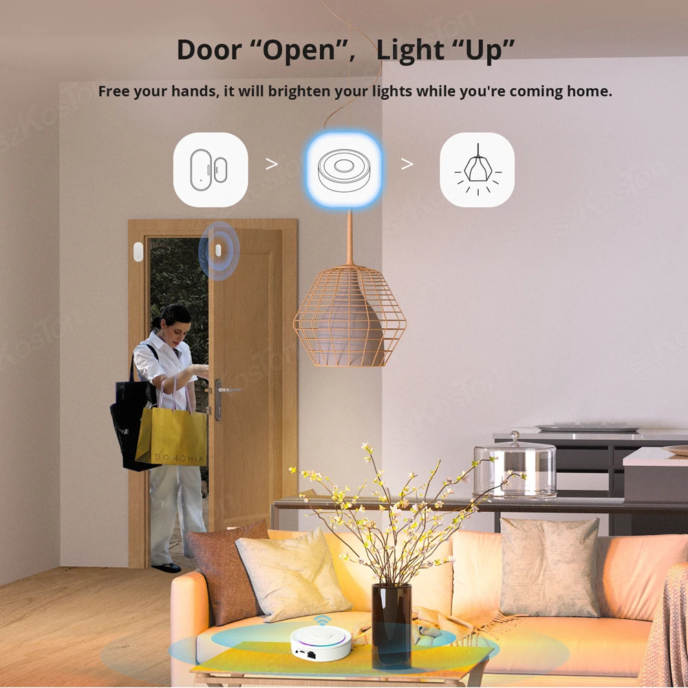 for HomeKit Tuya ZigBee 3.0 Gateway Hub Wired/Wireless Smart Home Bridge Smart Life Voice Control Work with Siri Alexa Google