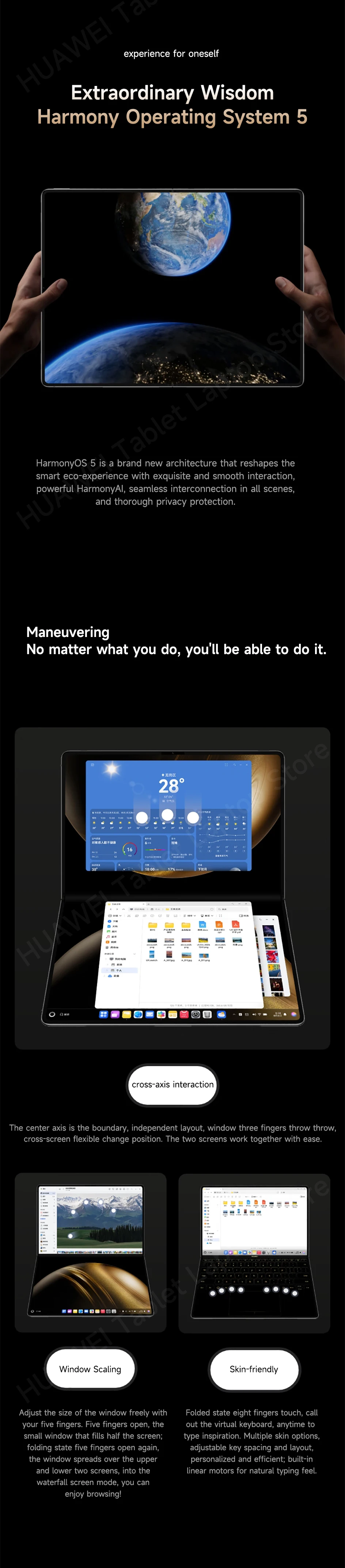 2025 Laptop/Tablet HUAWEI MateBook Fold ULTIMATE DESIGN HarmonyOS 5 CPU Kirin X90 18-inch PaperMatte Touchscreen OLED 1440Hz