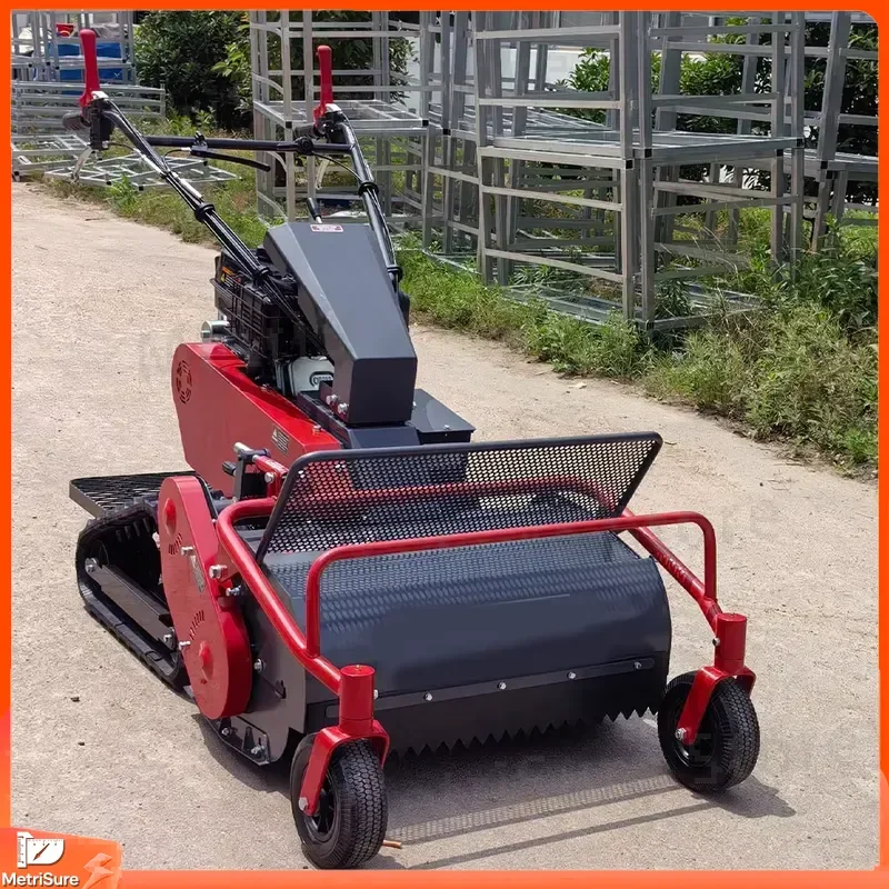 Mini Hand Push Lawn Mower Zero Turn Slope Orchard Weeder 20-80mm Adjustable Cutting Height Petrol Grass Cutter