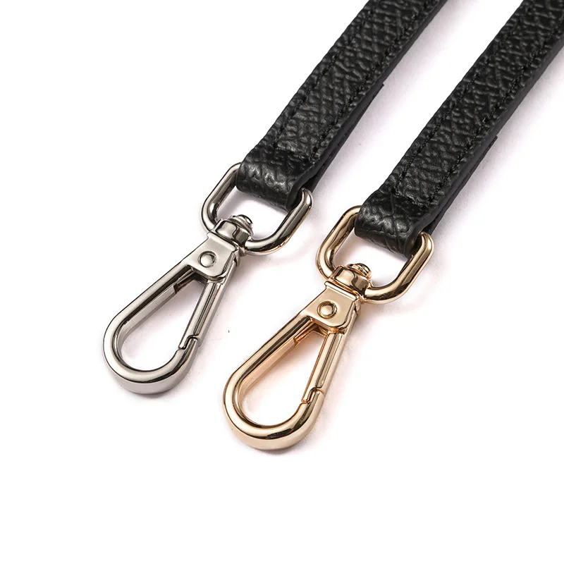 Adjustable Grained Calfskin Shoulder Strap For Longcharm Handbag Le Pliage Purse Bag Carry Belt Silvery Buckle